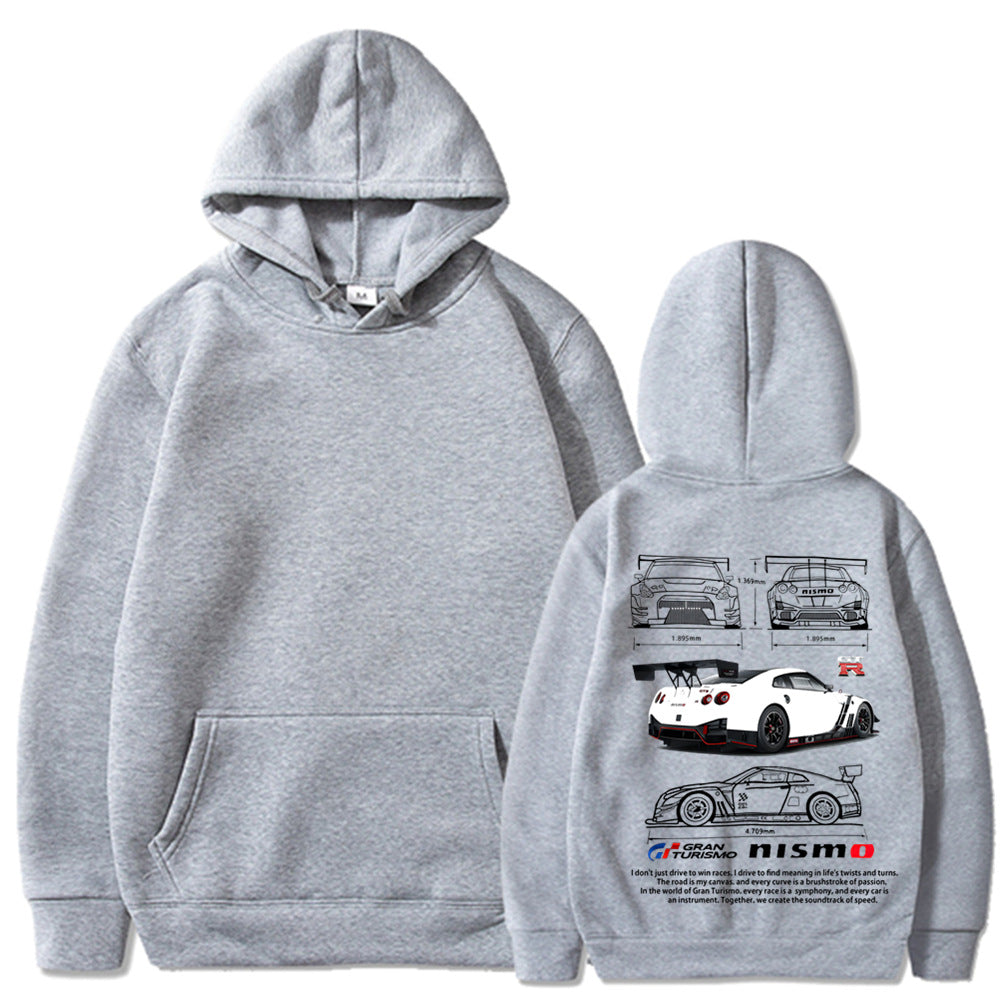 Wholesale Men's Casual Streetwear Letter Car Long Sleeve Men's Hoodies - view 3