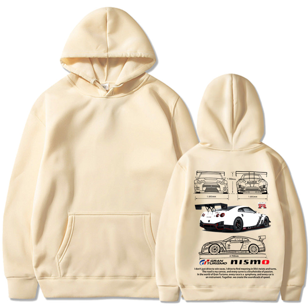 Wholesale Men's Casual Streetwear Letter Car Long Sleeve Men's Hoodies - view 4