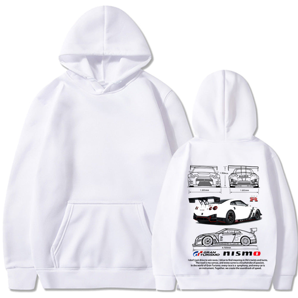 Wholesale Men's Casual Streetwear Letter Car Long Sleeve Men's Hoodies - view 5