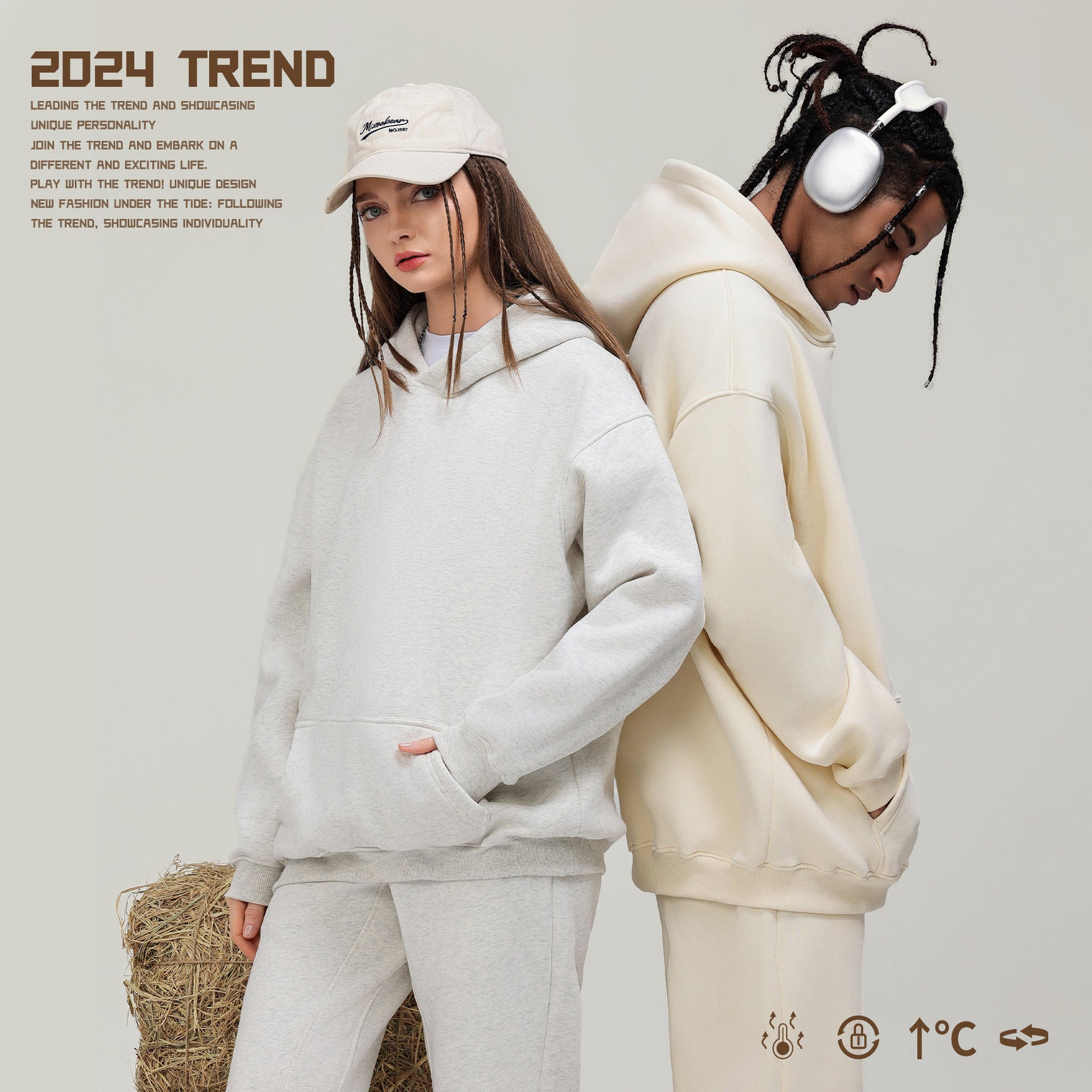 Wholesale Men's Casual Preppy Style Simple Style Solid Color Long Sleeve Men's Hoodies - view 5