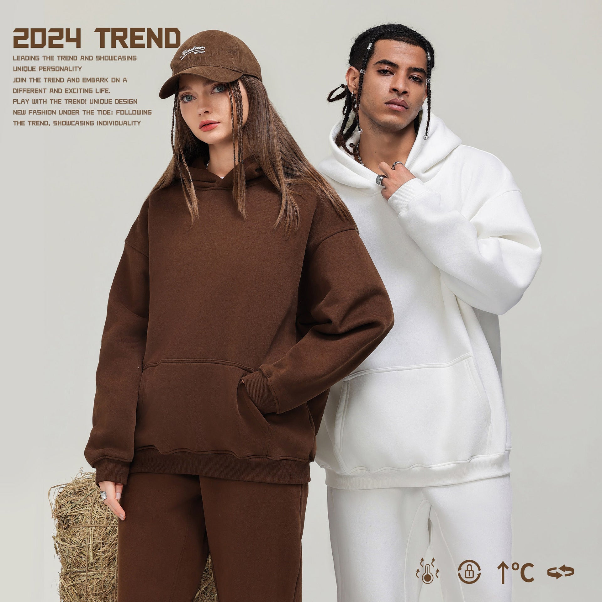 Wholesale Men's Casual Preppy Style Simple Style Solid Color Long Sleeve Men's Hoodies - view 2