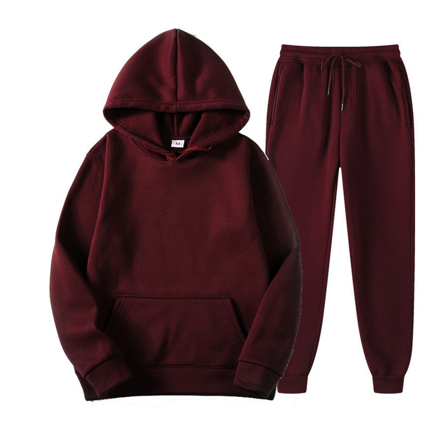 Men's Suit  Foreign Trade Turtleneck Sweater Sports Suit Sweater Suit Fashion Fleece Men's Hoodie - view 4