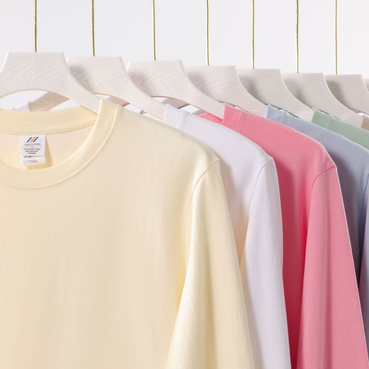 Men's Solid Color Basic Round Neck Long Sleeve Loose Men's T-shirt - view 2