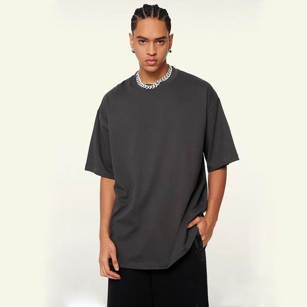 Wholesale Men's Simple Style Solid Color Short Sleeve Men's T-shirt - view 3