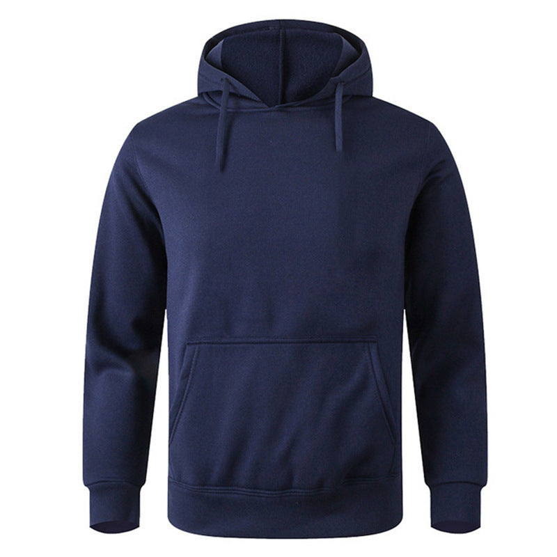 Wholesale Men's Streetwear Solid Color Long Sleeve Men's Hoodies - view 5