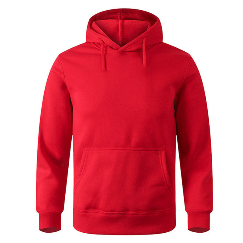 Wholesale Men's Streetwear Solid Color Long Sleeve Men's Hoodies - view 4