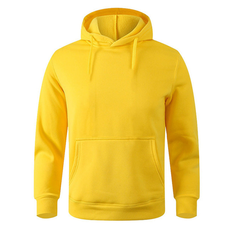 Wholesale Men's Streetwear Solid Color Long Sleeve Men's Hoodies - view 3