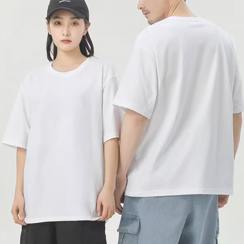 Wholesale Men's Simple Style Streetwear Solid Color Short Sleeve Men's T-shirt - front view