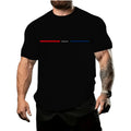 Men's Letter Simple Style Round Neck Short Sleeve Loose Men's T-shirt - front view