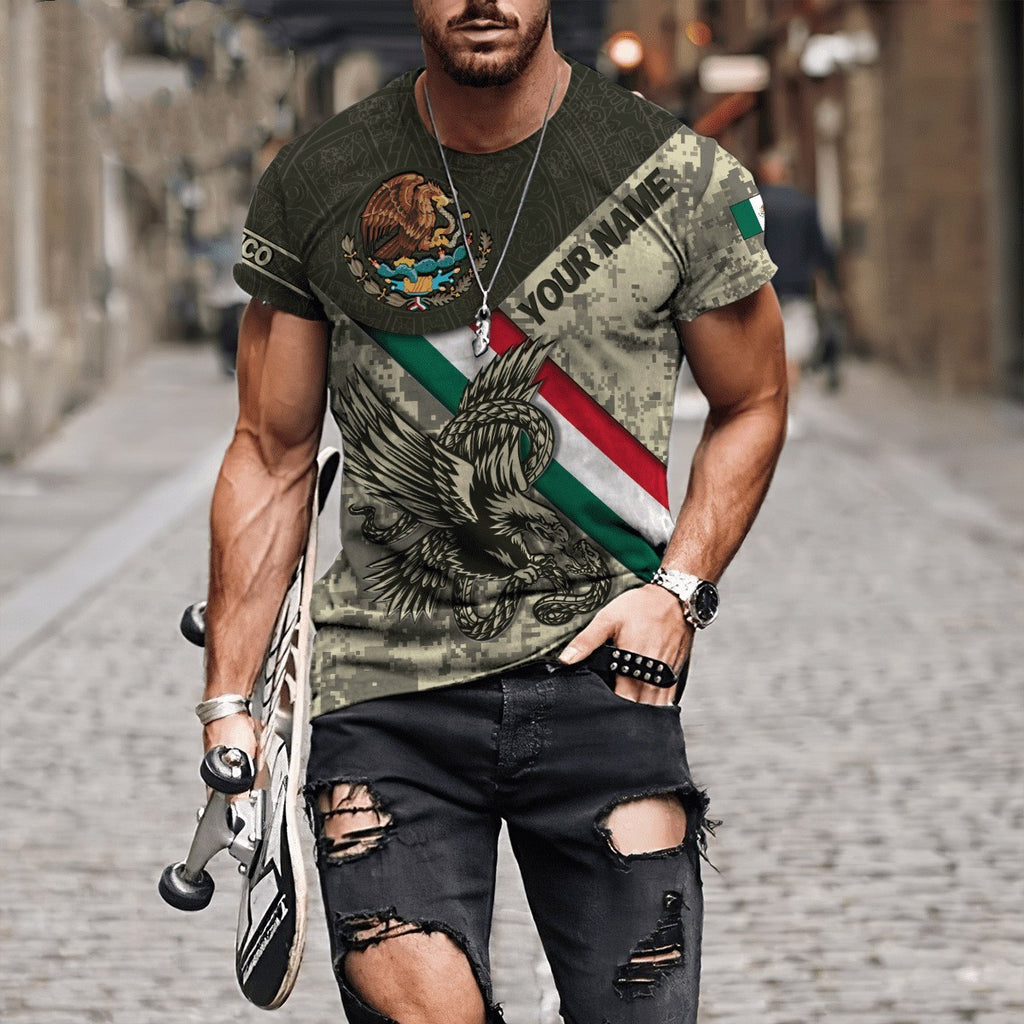 Men's Animal Casual Round Neck Short Sleeve Loose Men's T-shirt - view 4