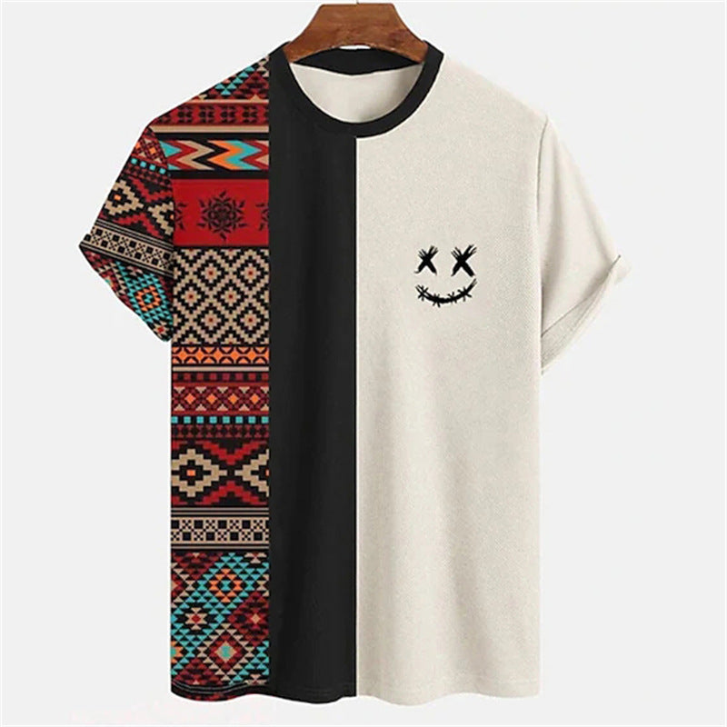 Men's Stripe Casual Elegant Round Neck Sleeveless Loose Men's T-shirt - view 4