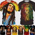 Men's Human Hip-Hop Round Neck Short Sleeve Loose Men's T-shirt - front view