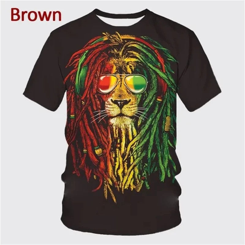 Men's Human Hip-Hop Round Neck Short Sleeve Loose Men's T-shirt - view 4