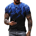Men's Printing Sports Round Neck Short Sleeve Loose Men's T-shirt - front view