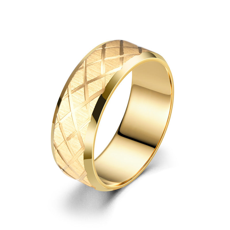 Simple Style Waves 304 Stainless Steel Plating Unisex Rings Anxiety Ring Men Band Rings - view 2