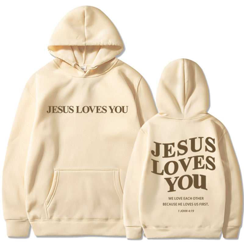 Wholesale Women's Men's Casual Letter Long Sleeve Men's Hoodies - view 2