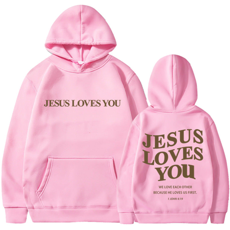 Wholesale Women's Men's Casual Letter Long Sleeve Men's Hoodies - view 4