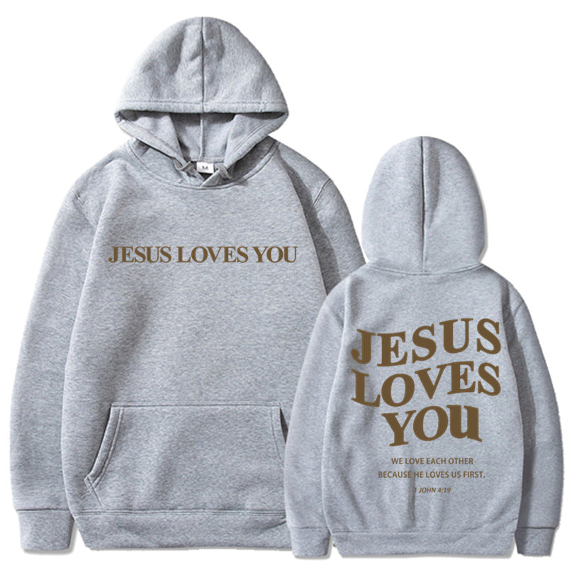 Wholesale Women's Men's Casual Letter Long Sleeve Men's Hoodies - view 5
