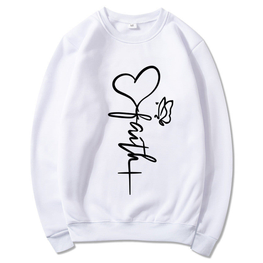 Wholesale Women's Men's Casual Elegant Streetwear Heart Shape Long Sleeve Men's Hoodies - front view