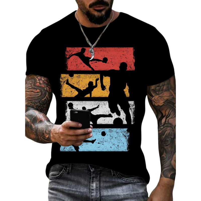 Wholesale Men's Simple Style Cartoon Short Sleeve Men's T-shirt - view 3