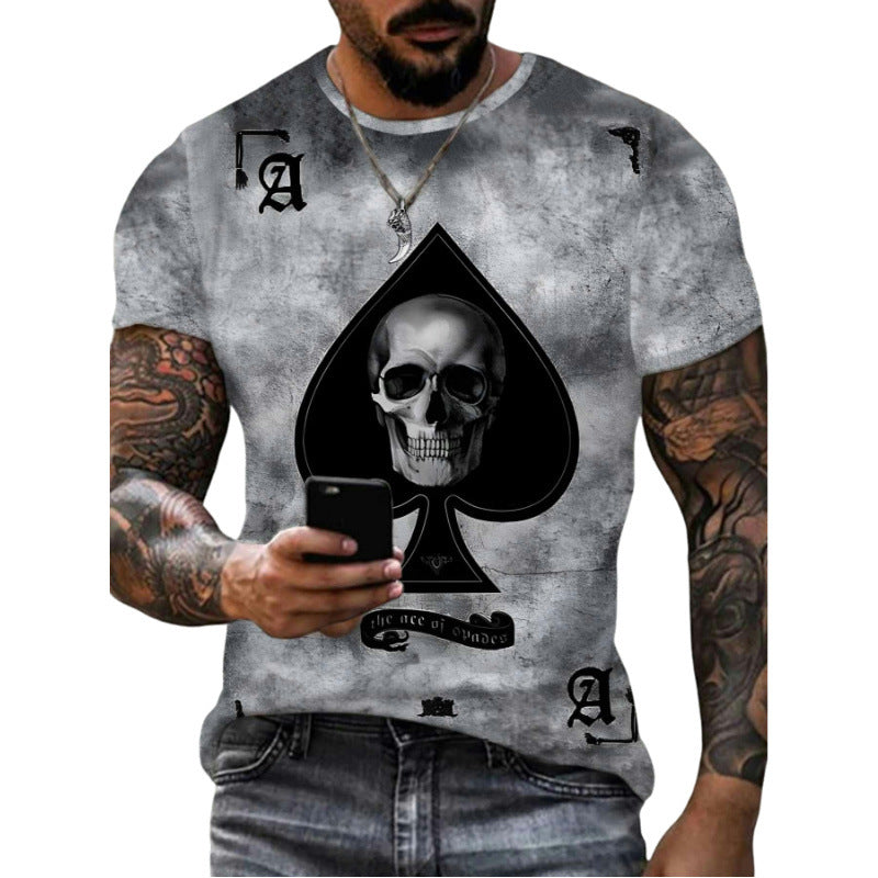Wholesale Men's Simple Style 3D Print Short Sleeve Men's T-shirt - view 3