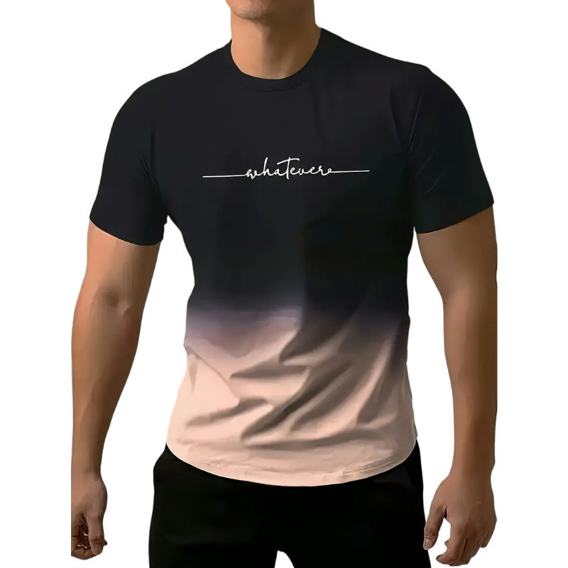 Wholesale Men's Casual Simple Style Streetwear Letter Short Sleeve Men's T-shirt - view 2