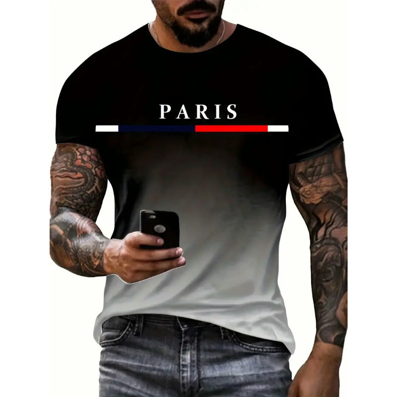 Wholesale Men's Simple Style Letter Short Sleeve Men's T-shirt - view 5