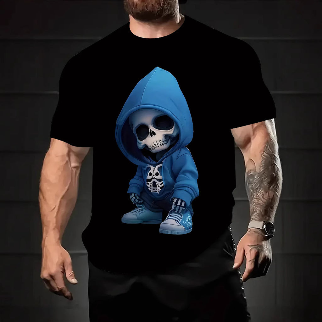 Wholesale Men's Simple Style Skull Short Sleeve Men's T-shirt - view 3
