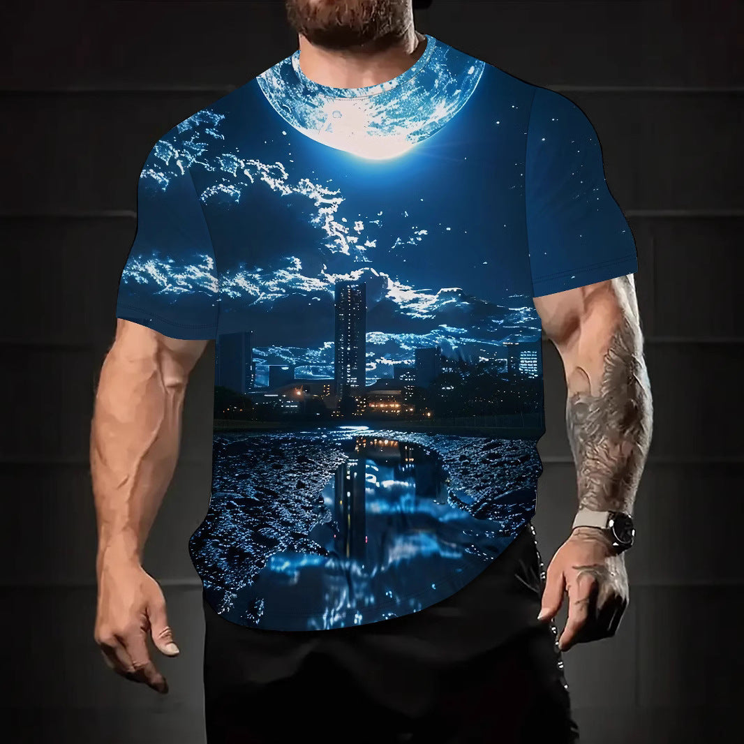 Wholesale Men's Simple Style Skull Short Sleeve Men's T-shirt - view 4
