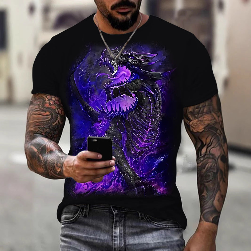 Wholesale Men's Simple Style Animal Short Sleeve Men's T-shirt - view 3