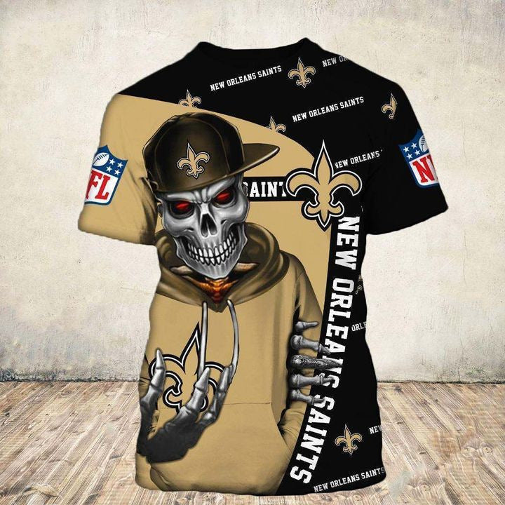 Wholesale Men's Casual Simple Style Streetwear Letter Skull Short Sleeve Men's T-shirt - front view