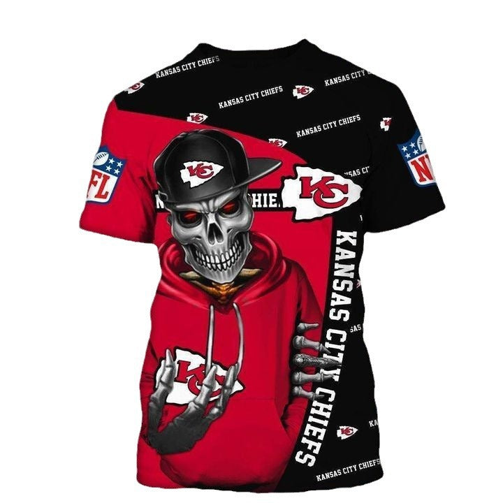 Wholesale Men's Casual Simple Style Streetwear Letter Skull Short Sleeve Men's T-shirt - view 5
