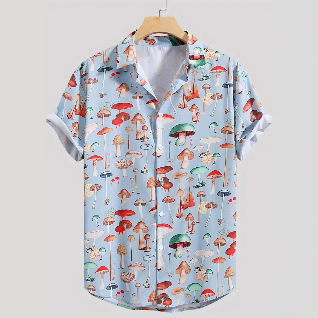 Wholesale Men's Punk Mushroom Short Sleeve Men's T-shirt - view 2