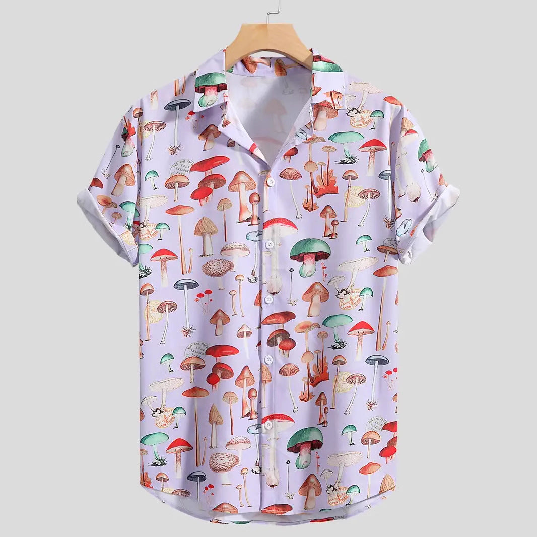 Wholesale Men's Punk Mushroom Short Sleeve Men's T-shirt - view 3