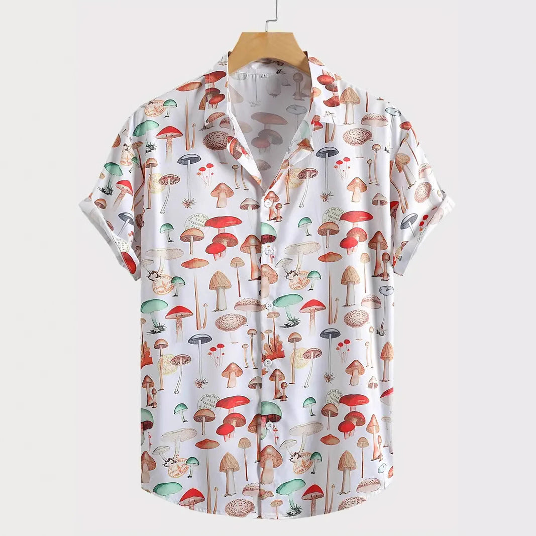 Wholesale Men's Punk Mushroom Short Sleeve Men's T-shirt - view 4