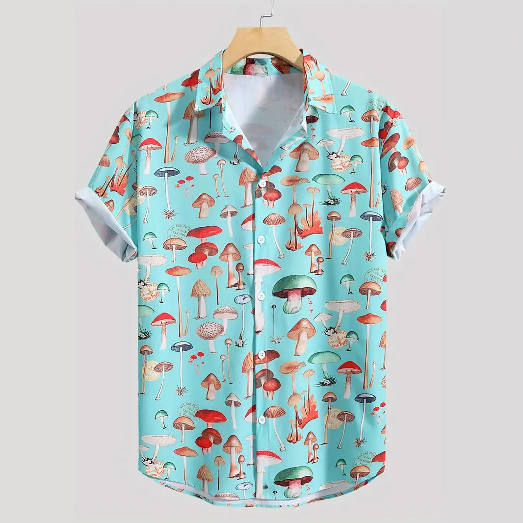 Wholesale Men's Punk Mushroom Short Sleeve Men's T-shirt - view 5