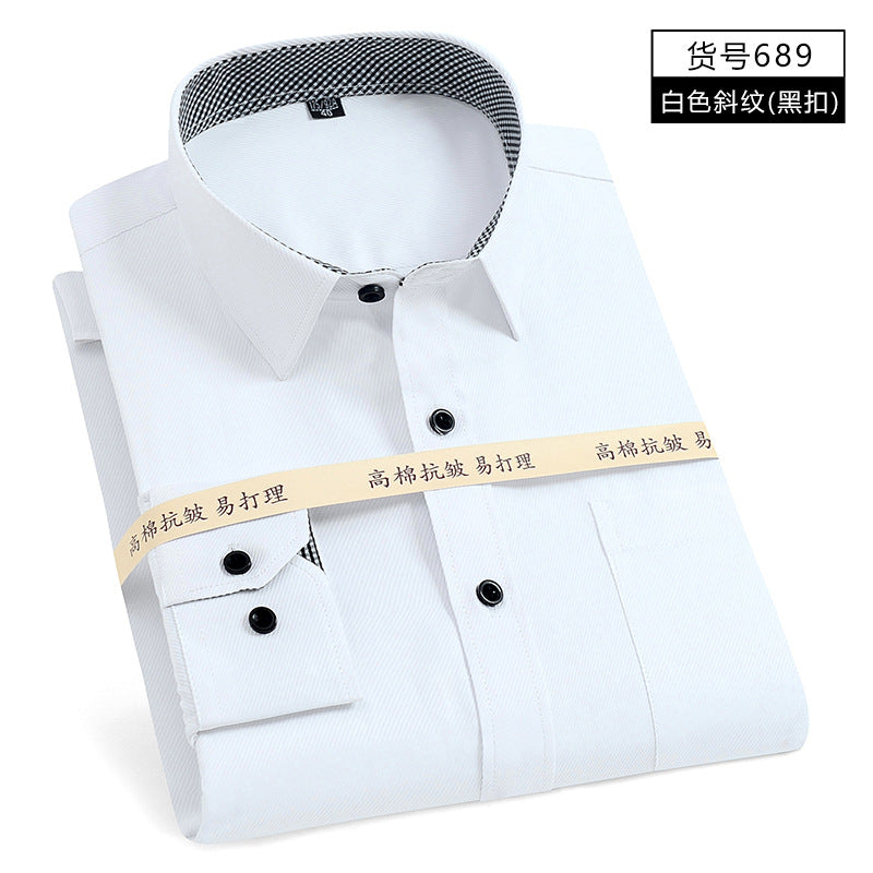 Wholesale Men's Casual Simple Style Streetwear Solid Color Long Sleeve Men's Shirts - view 3