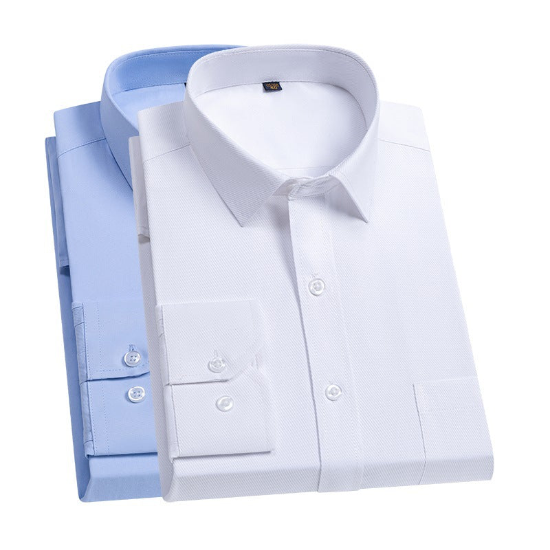 Wholesale Men's Casual Simple Style Streetwear Solid Color Long Sleeve Men's Shirts - front view