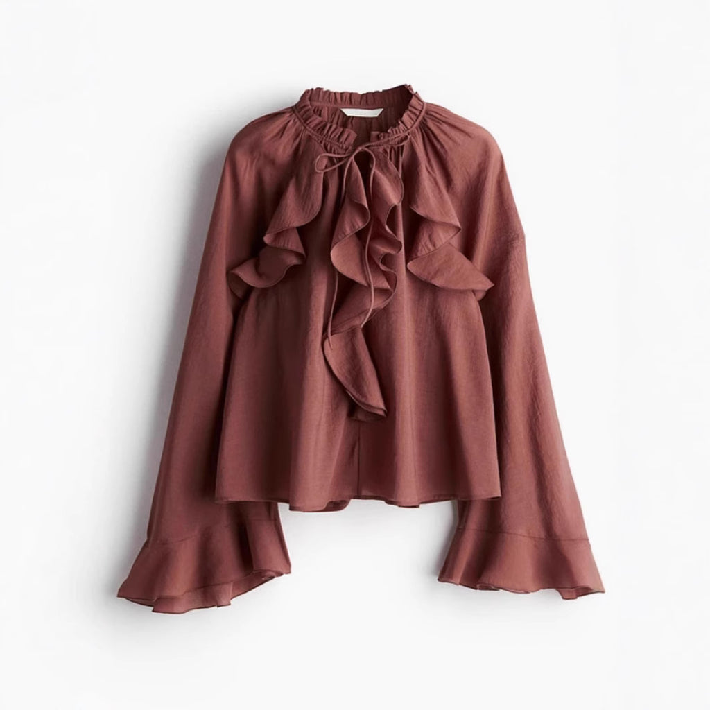 Wholesale Women's Streetwear Solid Color Long Sleeve Blouses - view 2