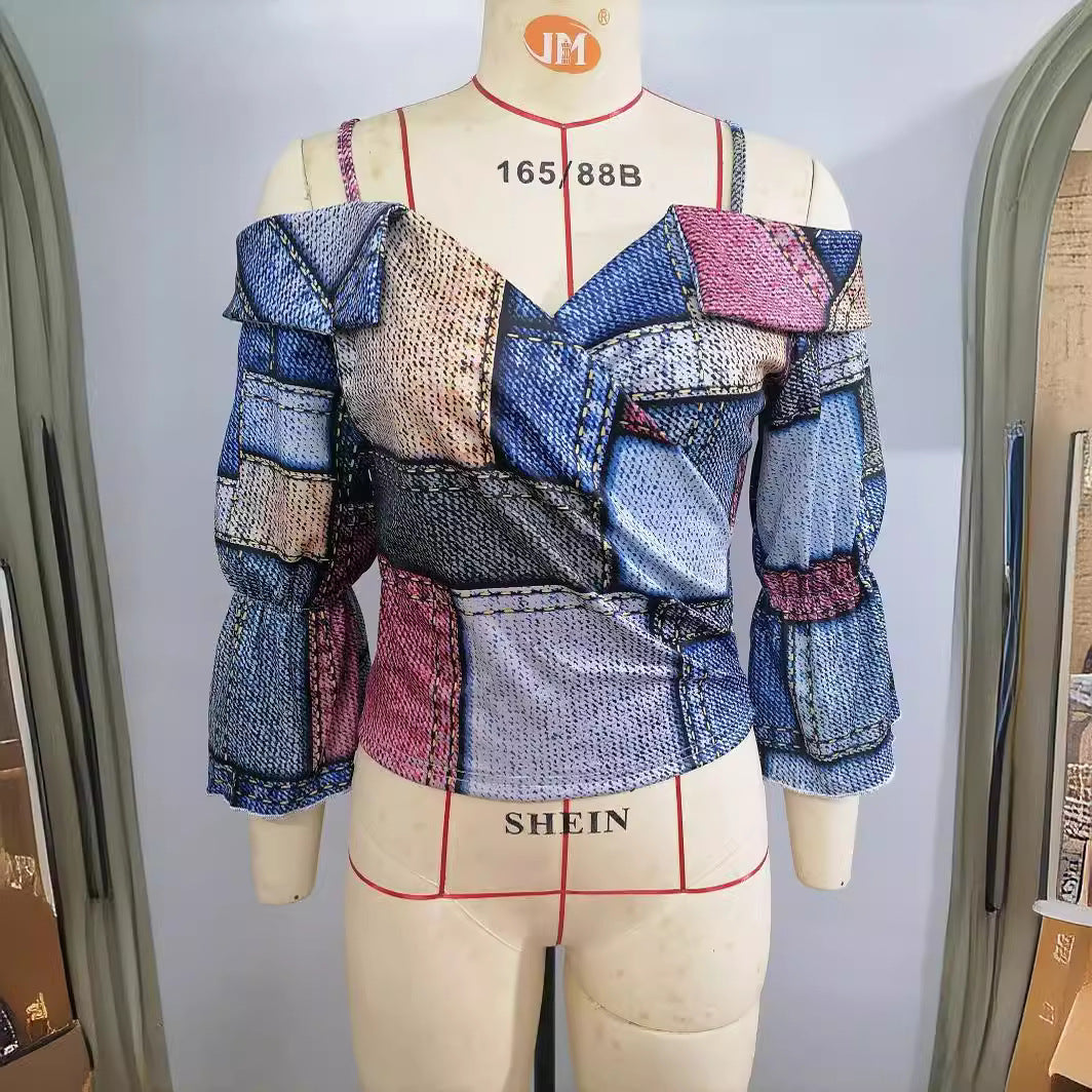 Wholesale Women's Vintage Style Printing Blouses - view 4