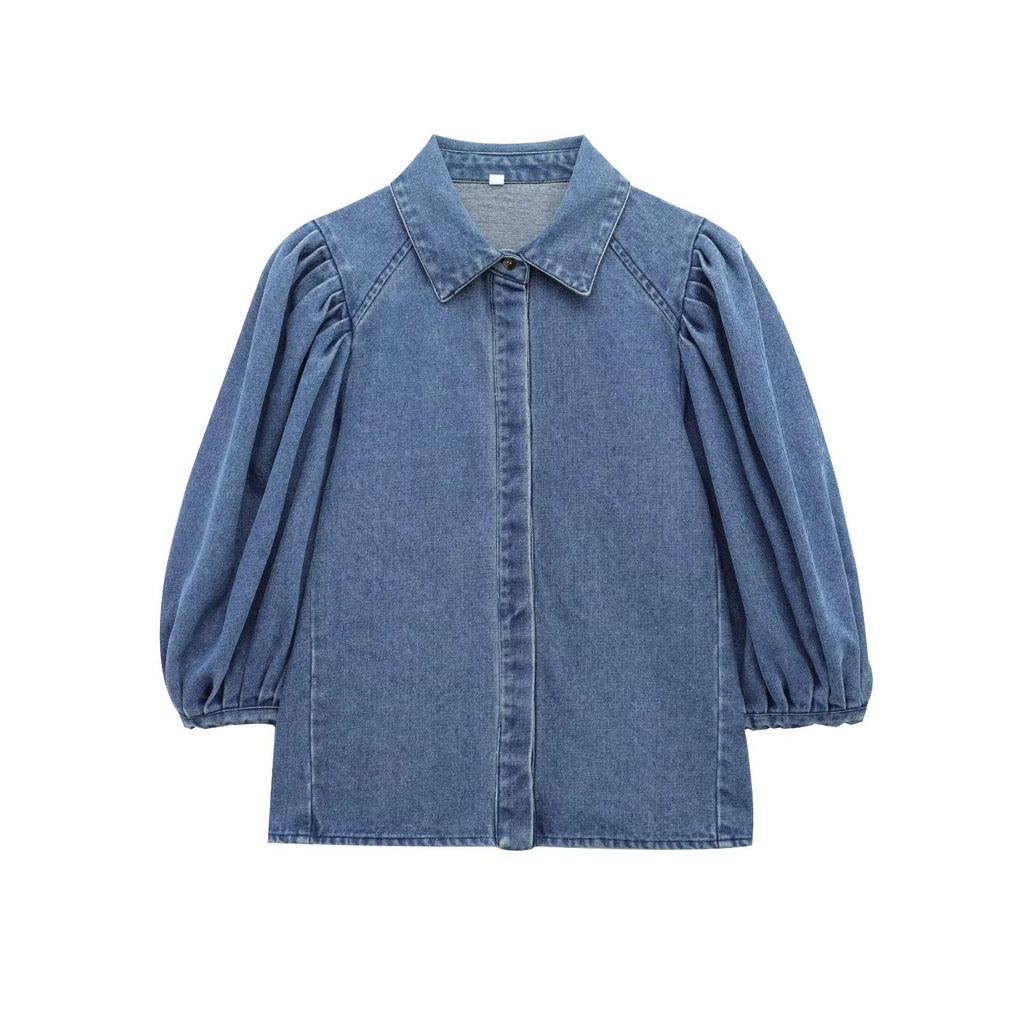 Wholesale Women's Elegant Solid Color Long Sleeve Blouses - view 2