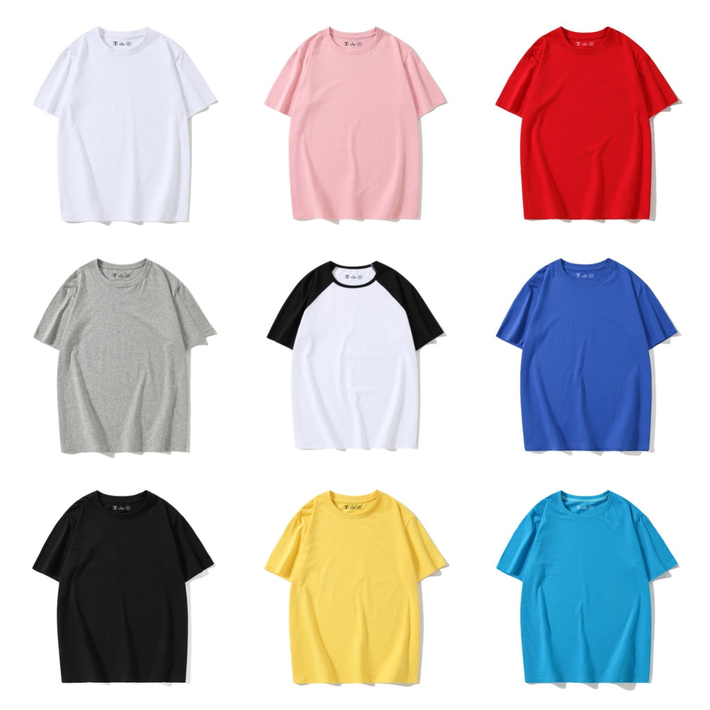 Wholesale Men's Casual Solid Color Short Sleeve Men's T-shirt - front view