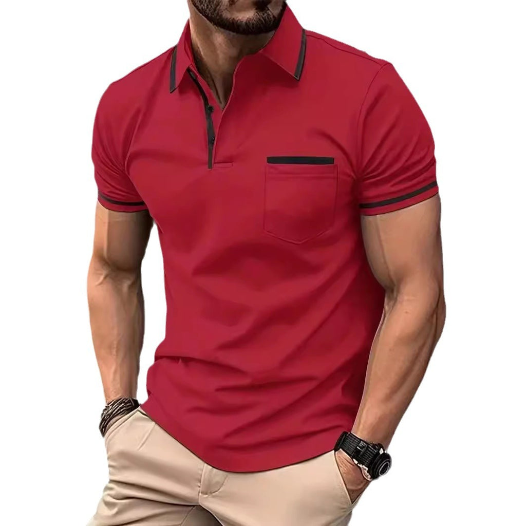 Wholesale Men's Casual Solid Color Short Sleeve Men's Shirts - view 5