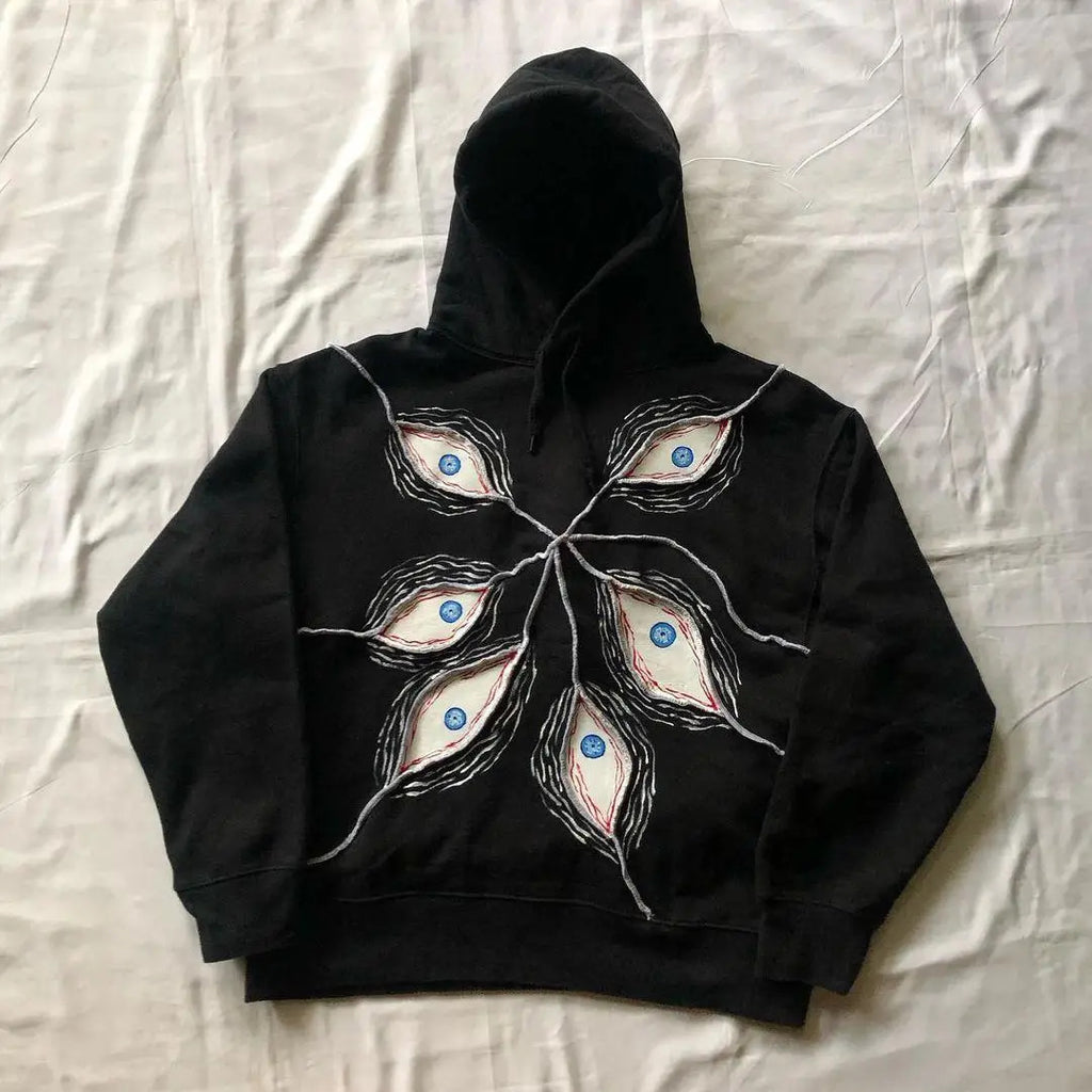 Wholesale Men's Streetwear Eye Long Sleeve Men's Hoodies - view 2