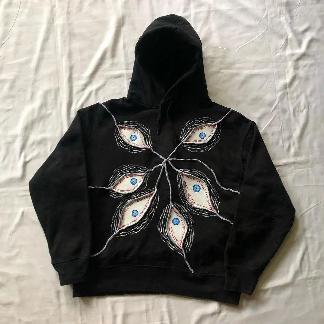 Wholesale Men's Streetwear Eye Long Sleeve Men's Hoodies - view 2