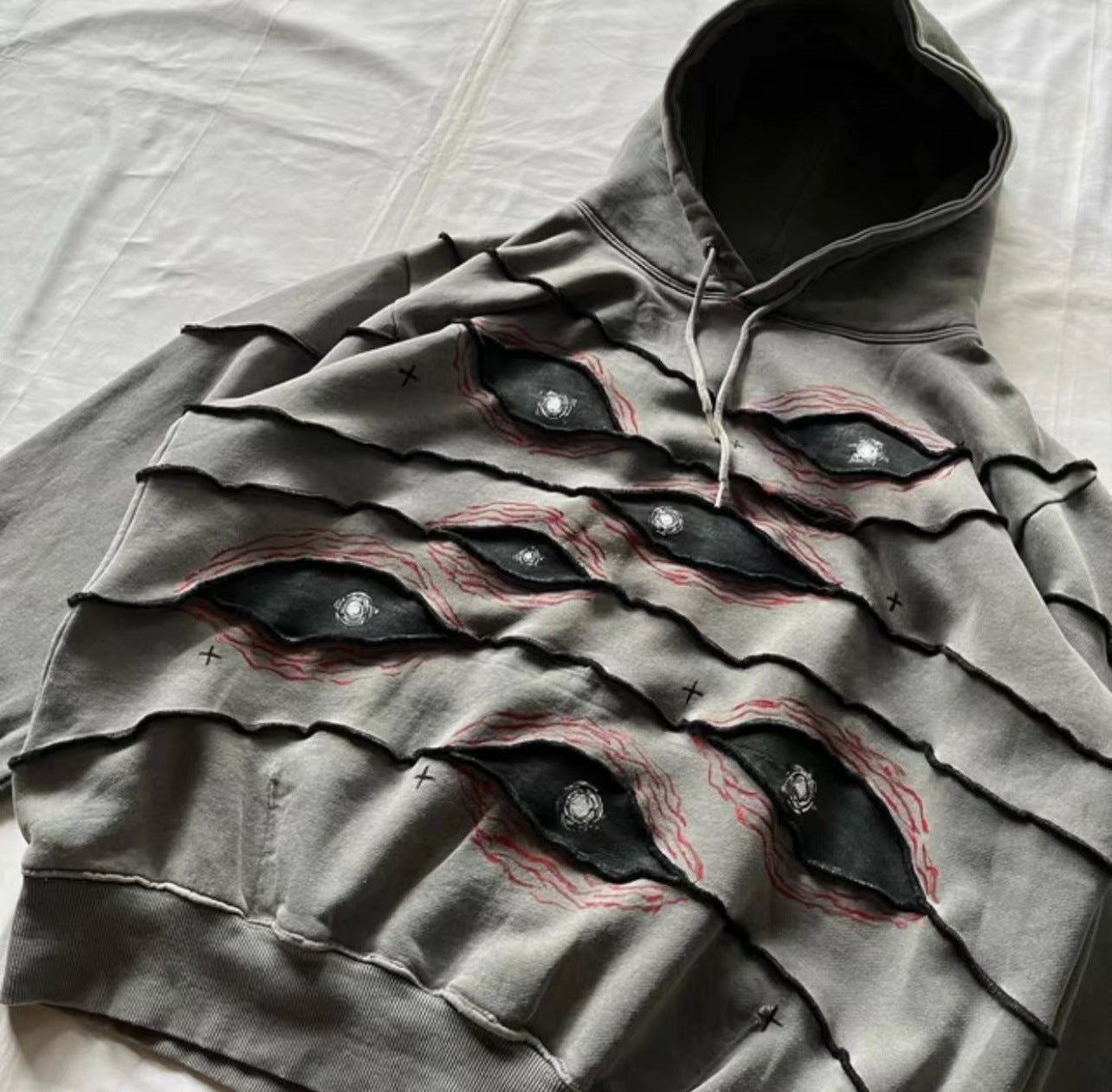 Wholesale Men's Streetwear Eye Long Sleeve Men's Hoodies - view 4