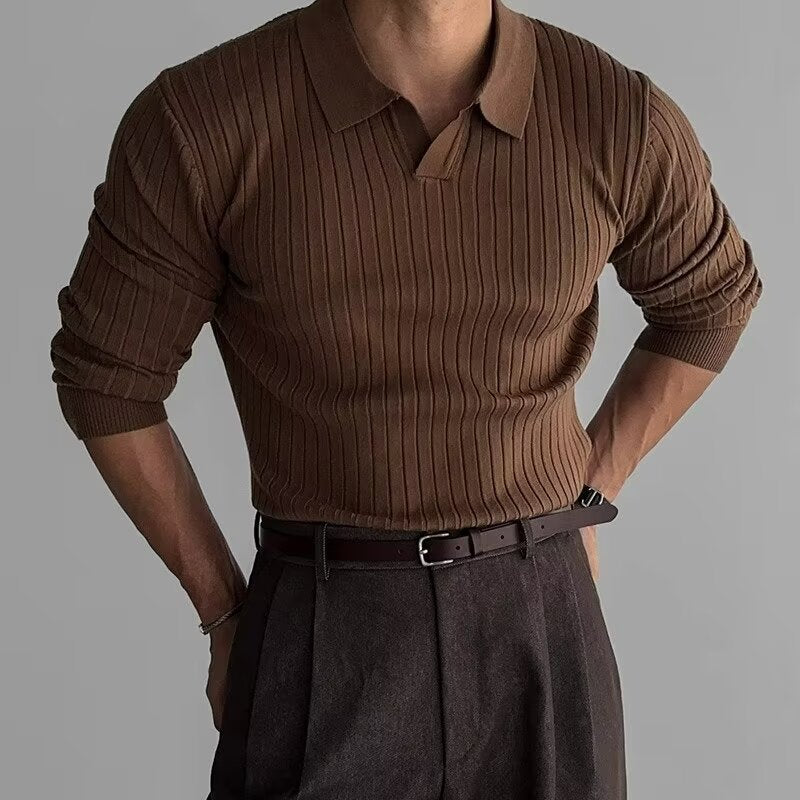 Wholesale Men's Basic Classic Style Solid Color Long Sleeve Men's Shirts - view 2