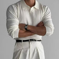 Wholesale Men's Basic Classic Style Solid Color Long Sleeve Men's Shirts - front view