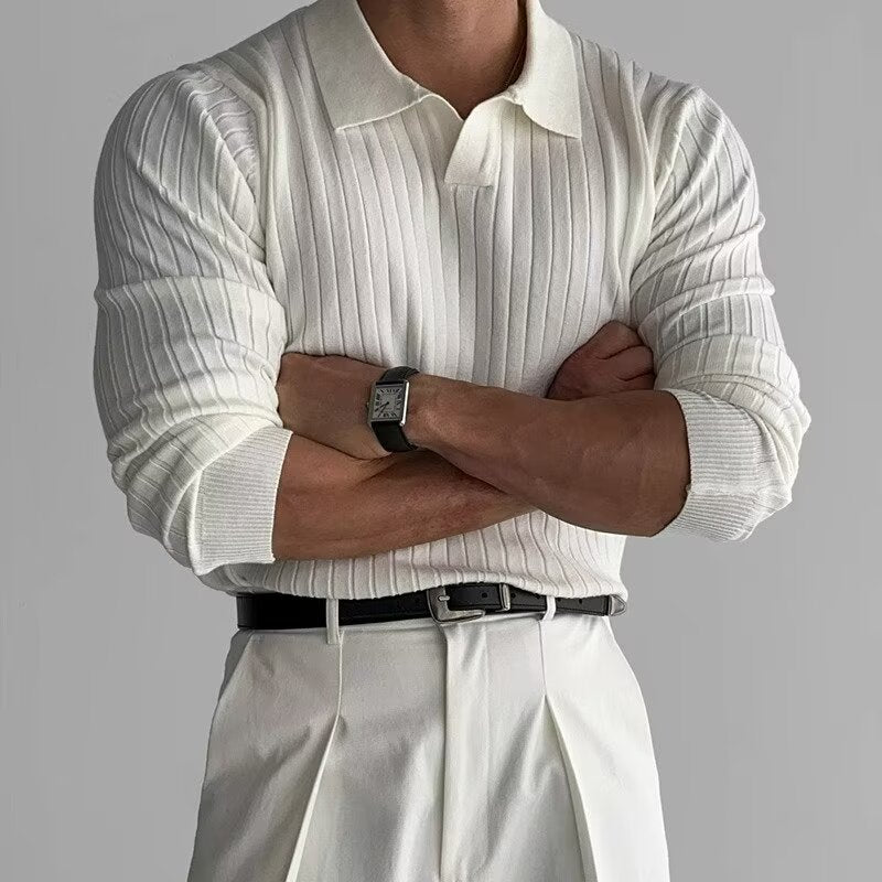 Wholesale Men's Basic Classic Style Solid Color Long Sleeve Men's Shirts - front view