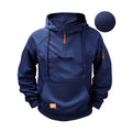 Wholesale Men's Casual Streetwear Solid Color Long Sleeve Men's Hoodies - front view
